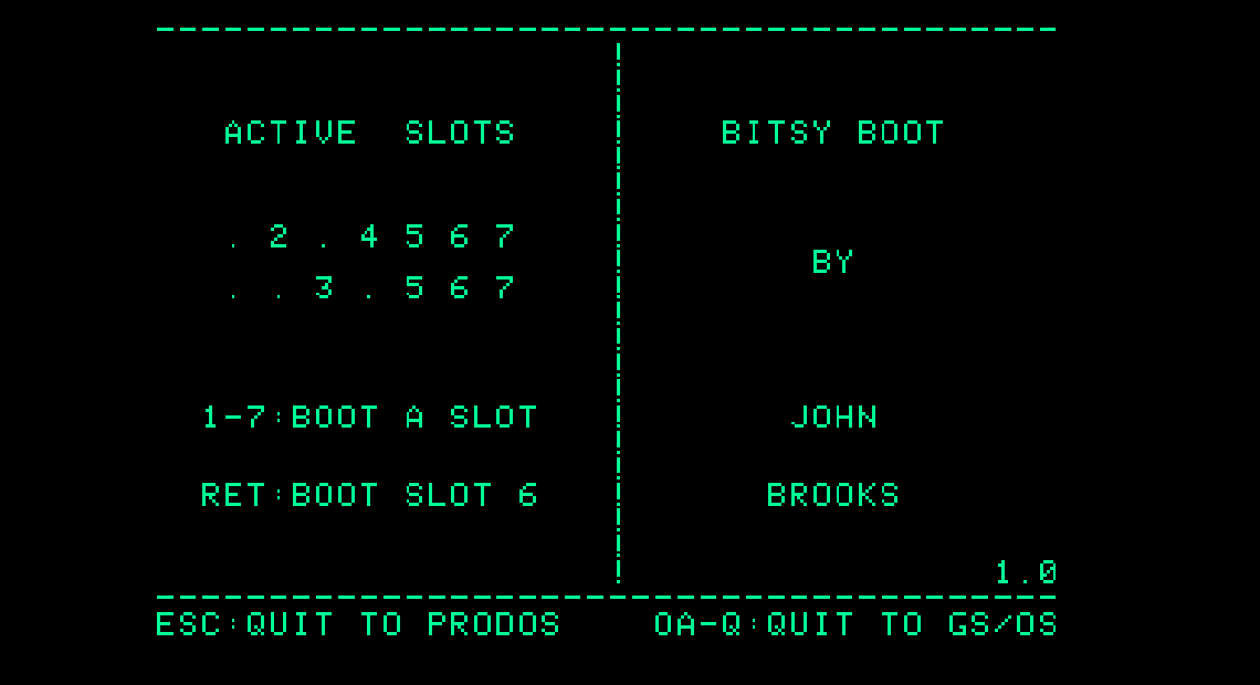 ProDOS 2.4.2 Bitsy Boot